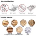 thumbnail image 2 of SpeTool 4 Wings Coated Carbide Insert CNC Spoilboard Surfacing Router Bit 1/2" Shank 2-1/2" Cutting Diameter, Include 4 Additional Carbide Inserts, 2 of 7