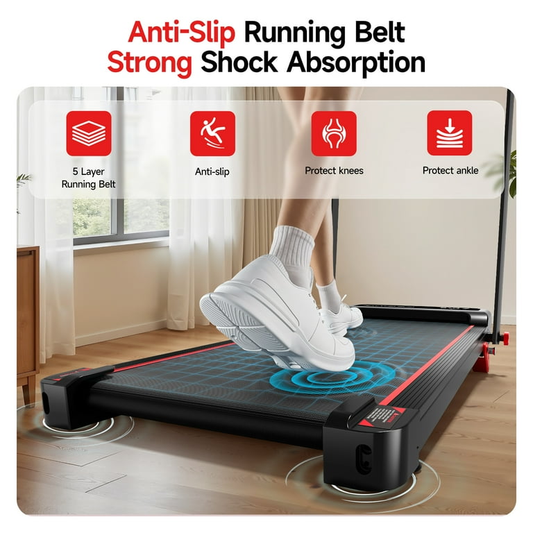 RHYTHM FUN Treadmill with Incline, Folding Walking Pad Treadmill