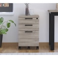 thumbnail image 2 of HomeFare Industrial Farmhouse File Cabinet Gray Weathered Oak Melamine, 2 of 12