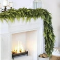 thumbnail image 6 of Guvpev 9FT Artificial Cedar Christmas Garland, Real Touch Winter Greenery, Realistic Christmas Rattan Soft Glue Green Plant Cedar Garland for Decorating Table, Mantel, Indoor Outdoor Xmas Decorations, 6 of 8