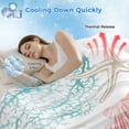thumbnail image 3 of Teal Red Coastal Nautical Cooling Blanket,Lightweight Summer Throw Blanket with Double Sided Cold Effect,Beach Sea Turtle Ocean Coral Starfish Picnic Blankets Bed Sheet for Hot Sleepers 60"x80", 3 of 8
