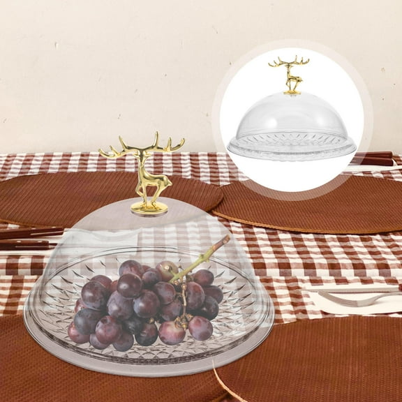 MLINS Cake Tray with Lid Clear Cake Stand with Dome Snack Serving Tray for Wedding Party