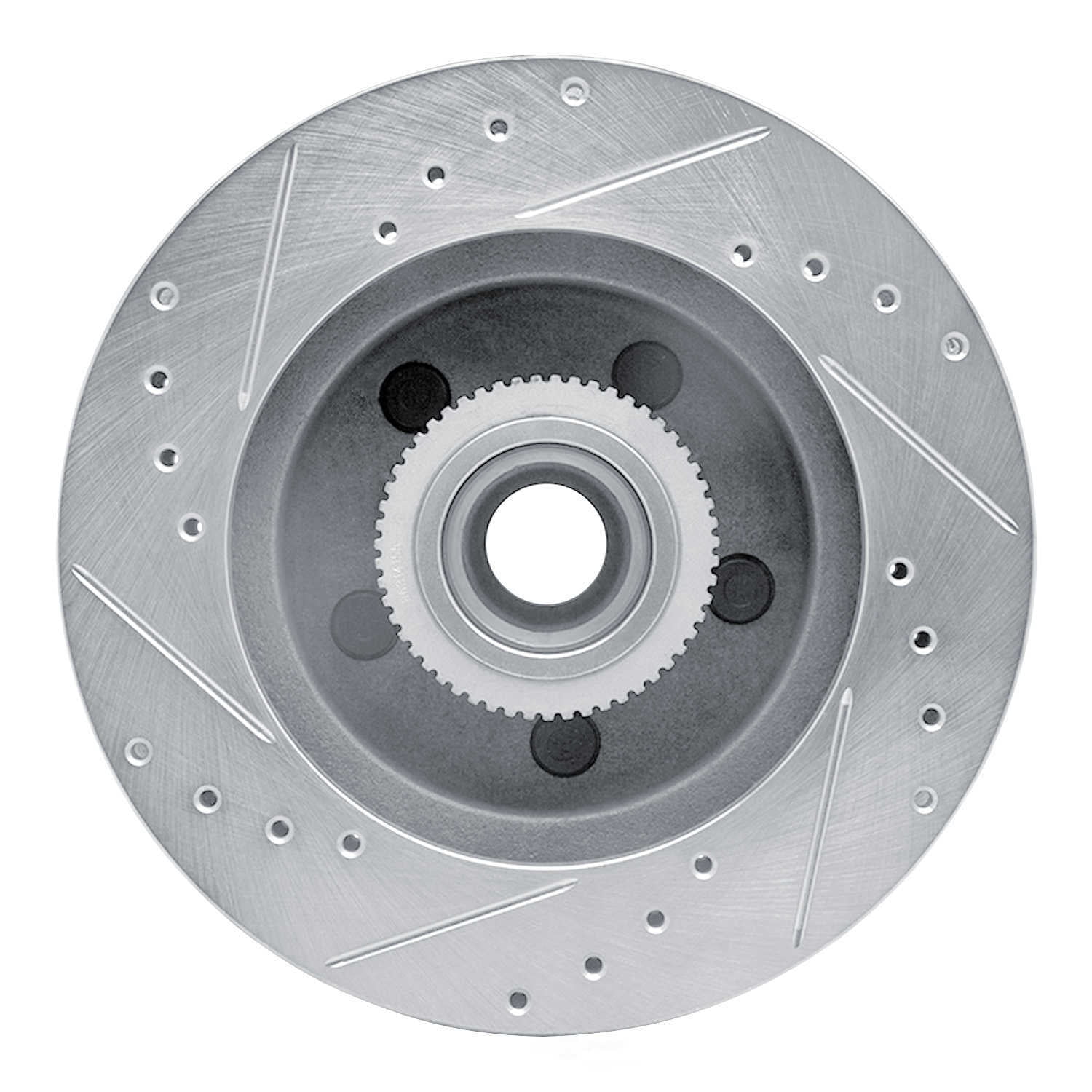 Dynamic Friction Company 631-48022R DFC Brake Rotor - Drilled And Slotted - Silver