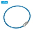 thumbnail image 3 of Unique Bargains 6 Inch Wire Keychain Cable Stainless Steel Key Ring Loop, Sky Blue 4 Pack, 3 of 6