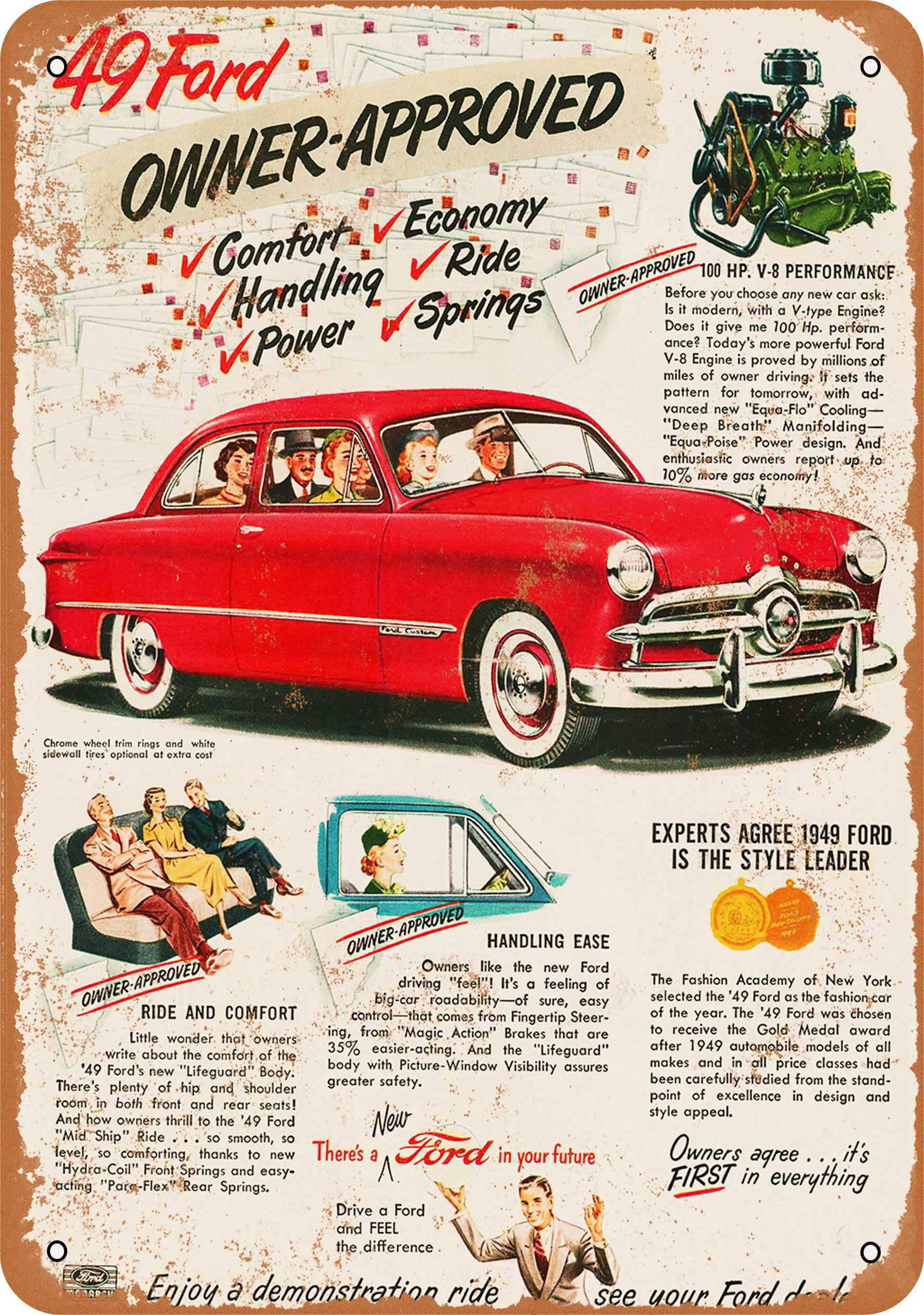 ford coupe occasion on 1949 Ford Coupe Metal Sign 9x12 Inch Vintage Look Walmart Com Walmart Com