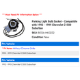 thumbnail image 2 of Parking Light Bulb Socket - Compatible with 1992 - 1999 Chevy C1500 Suburban 1993 1994 1995 1996 1997 1998, 2 of 2
