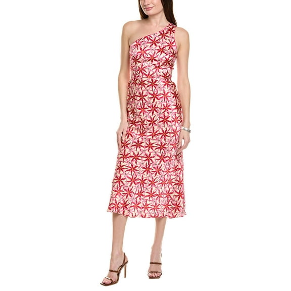 SALONI womens  Silk Maxi Dress, UK10/US 6, Pink