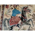 thumbnail image 4 of Hunting King Lion Deer Tiger Horse Hand Knotted Wool Silk Square Rug Carpet (3 x 3)', 4 of 6