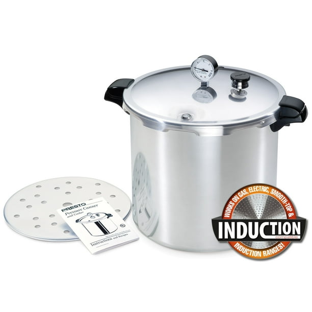 Presto 01784 23 Quart Pressure Boil Canner, Induction, Aluminum