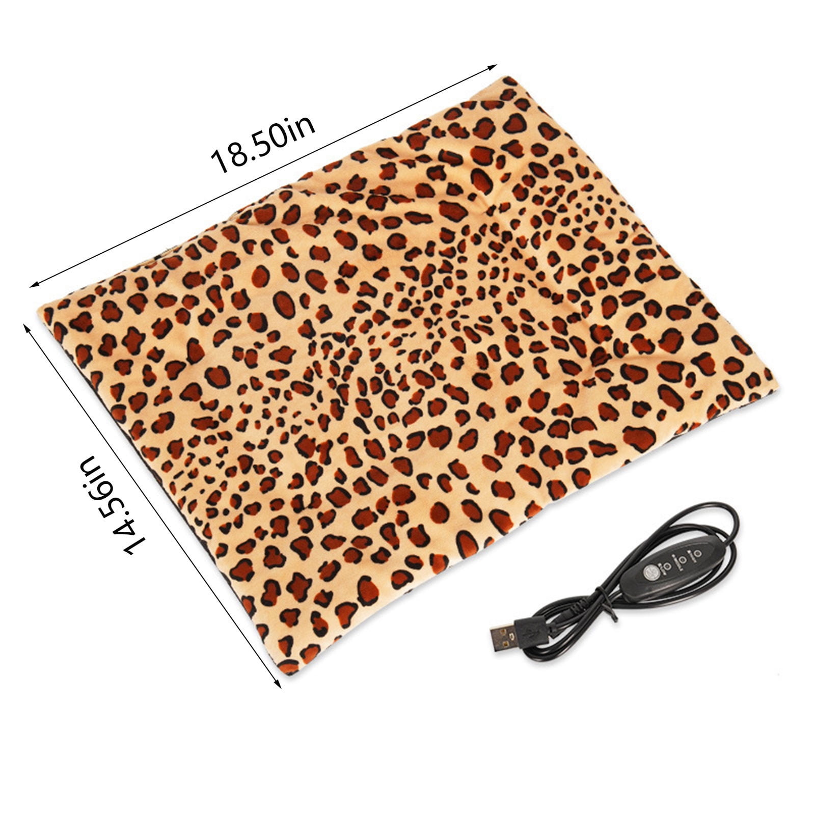 USB Heating Warmer Pad Bed for Cat, Small Dog and Pet, Safe Power-Bank Battery Operated, for Indoor and Outdoor Use, Temperature Settings, Washable
