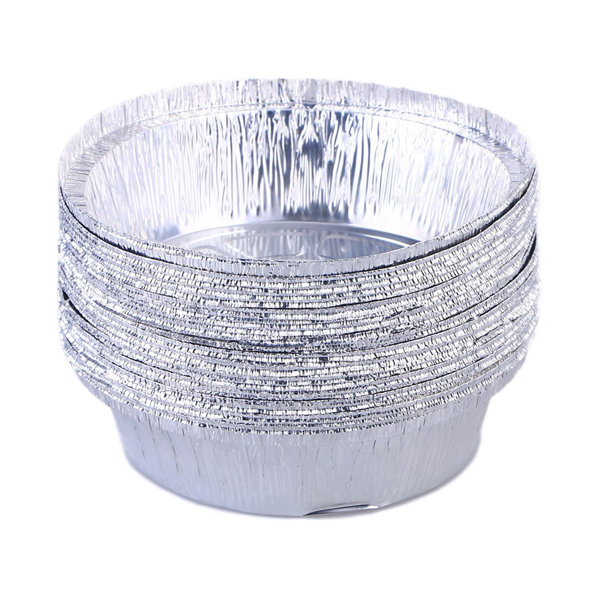 30pcs 6 Inch Round Shape Disposable Durable Aluminum Foil Plate Take