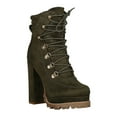 thumbnail image 1 of Women D-Ring Lace Up Lug Sole Chunky Platform Booties 18223, 1 of 6