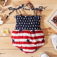 thumbnail image 4 of Aunavey Newborn Baby Girl 4th of July Outfits Romper Independence Day American Flag Print Clothes, 4 of 6