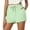 Green, variant on Ovticza Women's Linen Blend Drawstring Shorts High Waisted 4" Inseam Summer Shorts Beige 2XL