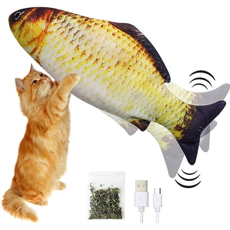 Jouet pour chat poisson flottant avec herbe à chat, jouet pour