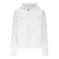 thumbnail image 4 of BiZtdJrK Todays Daily Sales! Women's Sun Protection Jacket Lightweight Full Zip Hoodie Jackets Outdoor Athletic Workout Sunproof Hooded Shirts White XXXXXL, 4 of 6