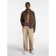 thumbnail image 2 of No Boundaries Boxy Cotton Plaid Flannel with Long Sleeves, Men's and Big Men's XS-4XLT, 2 of 5