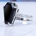 thumbnail image 3 of Natural Black Onyx Gemstone Coffin Ring, 925 Sterling Silver Unisex Handmade Jewelry, Wedding Engagement Metaphysical Gifts Ring, Exclusive Ultimate Awesome Ethnic Ring (Black Onyx, Size 7), 3 of 5