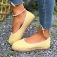 thumbnail image 3 of Yungyresw Flat Shoes For Women Plaid Pattern Comfortable Round Toe Slip On Shoes Everyday Work Fashion Casual Dress Shoes Yellow 36, 3 of 7