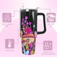 thumbnail image 5 of Mushroom Tumbler with Handle and Straw 40 oz Gothic Mushroom Coffee Travel Mug Insulated Cup Mushroom Stuff Gifts for Women for Halloween Goth Decor, 5 of 6