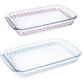 thumbnail image 2 of Spice By Tia Mowry 2 Piece 3.1 Quart and 2.3 Quart Glass Baker Set in Blue and Pink, 2 of 5