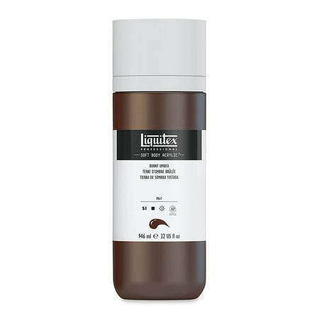 UPC: 0887452998884 | Liquitex Soft Body Artist Acrylics – Burnt Umber 946 ml