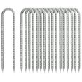 thumbnail image 1 of Estacas de tierra QNLONG de servicio pesado 30cm gancho en U para varilla – 20 unidades, 1 of 7