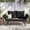 Black, variant on Devoko Patio Wicker Daybed with Adjustable Armrest, Outdoor Foldable PE Rattan Sofa Bed for All-Weather Use,Black