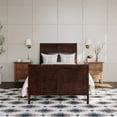thumbnail image 2 of AFI Portland Twin XL Wood Foundation Bed Frame with Matching Footboard Walnut, 2 of 13