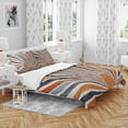 thumbnail image 3 of Juego de Funda Nórdica Amanecer Queen Size Boho Abstracto Mid Century Orange Comforter, 3 of 7