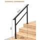 thumbnail image 2 of Yeshouse Pasamanos metálicos para escaleras exteriores, kit de pasamanos para escaleras exteriores, pasamanos de aluminio y hierro forjado para escaleras exteriores, para mayor seguridad y estabilidad, 2 of 7