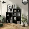 thumbnail image 3 of Furniture of America Brooks Stackable 2-Cube Wood Black Bookcase, 3 of 10