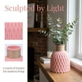 thumbnail image 2 of Unique Bargains Geometric Plastic Tall Decorative Bud Vase Pink 4.7" x 4.7" x 5.7", 2 of 5