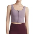 thumbnail image 2 of Soutien-gorge de Sport à Fermeture Éclair Frontale pour Femmes, Confortable, Rembourré, Shapewear, Soutien Extensible, crop Top, Débardeur, 2 of 8