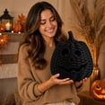 thumbnail image 4 of Halloween Pumpkin Decor,Halloween Black Woven Pumpkin Basket, Rustic Handwoven Pumpkin Lantern Decor for Indoor Outdoor Halloween Party Porch Table Fireplace, 4 of 4