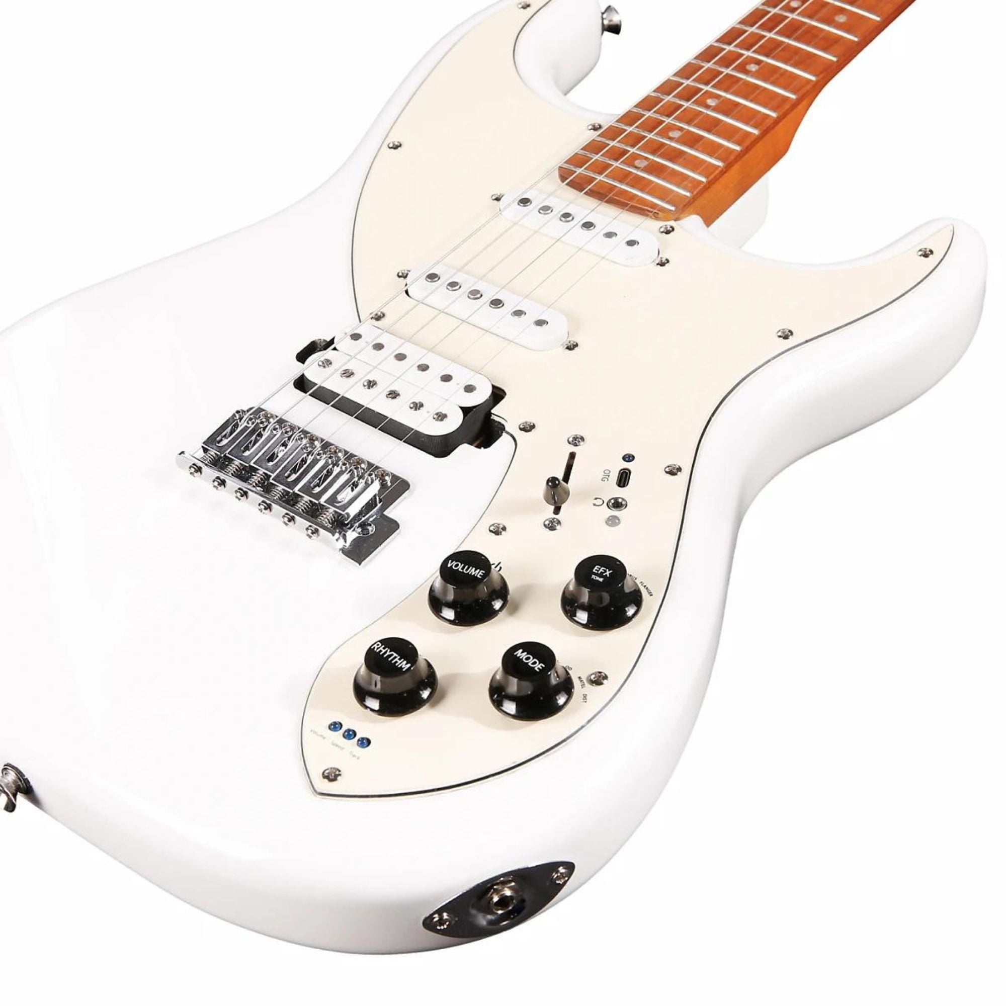TYMA E7 Smart Guitar | The Ultimate Portable All-in-One Guitar - Snow Feather White