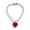 Red, variant on Jewelry Love-shape Pendant Necklace for Women Fashion Punk Color Korean Charm Aesthetic Heart Necklace