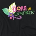 thumbnail image 2 of Popfunk Dora The Explorer Floral Lettering Women's Loose T-Shirt, Black, Small, 2 of 5