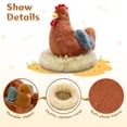 thumbnail image 6 of Tezituor 7Pcs Chicken Stuffed Animals 14.17'' Stuffed Hen with Baby Chicks, Eggs, and Nest House Plush Farm Stuffed Animals, 6 of 7