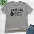 thumbnail image 2 of Kids Emotionally Attached To Fictional Characters Shirt, Youth Kids Boy Girl T-Shirt, Book Lover Literature Tee, Dark Heather Gray, X-Large, 2 of 4