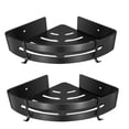 thumbnail image 4 of HORIALENCE Étagère d'Angle de Douche 2 Pcs Étagère Noire en Acier Inoxydable pour Mur de Salle de Bain avec Rangement au Design Simple, 4 of 6