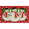 thumbnail image 1 of Imports Decor 159SCM Trois Hommes de Neige Tapis de Porte, 1 of 3
