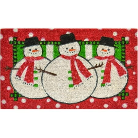 Imports Decor 159SCM Three Snow Men Door Mat