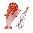 thumbnail image 2 of Cometa de delfín de 2,2 x 1,2 m para niños y adultos, ideal para actividades familiares en la playa. Naranja, 2 of 8