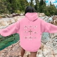 thumbnail image 3 of Dasayo Casual Womens Hoodie Pink Long Sleeve Lightweight Graphic Prints Pocket Drawstring Hoodies Women's T-Shirts XXL, 3 of 5