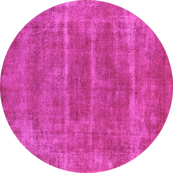 Ahgly Company Indoor Round Oriental Pink Industrial Area Rugs, 8' Round
