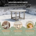 thumbnail image 5 of WestinTrends Malibu Kids 5-Piece HDPE Outdoor Patio Round Dining Table and Chairs Set, Sand, 5 of 15