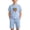 Light Blue, variant on Zynoxe Girls and Boys Two Piece Sets Independence Day Printed Short Sleeve Tops and Elastic Waist Shorts Sets Lounge Cotton Linen Summer Outfits Light Blue 4 Years