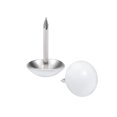 thumbnail image 1 of Unique Bargains Clous de Rembourrage 11mm Tête Ronde Blanche 17mm Longueur Épingles à Pousser 100 Pcs, 1 of 4