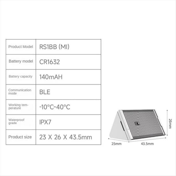 Sensor de Fugas de Agua Detector de Inundaciones y Lluvia IPX7 A Prueba de Agua 3 Configuraciones de Sensibilidad para Trabajos de Seguridad en el Hogar